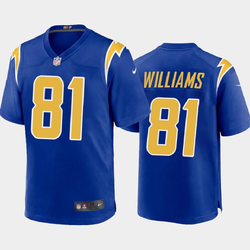 Men Los Angeles Chargers 81 Mike Williams Nike Royal Game NFL Jersey